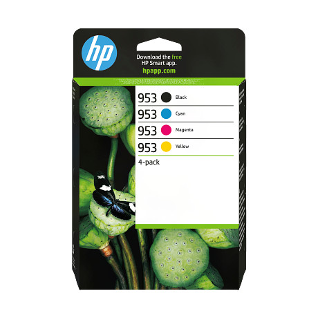 HP 953 6ZC69AE fekete ciánkék bíbor sárga tintapatron eredeti kombinált csomag OfficeJet 7720 7730 7740 8210 8218 8710 8715 8720 8725 8730 (900/3x630 old.)