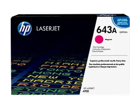 HP 643A Magenta Original LaserJet Toner Cartridge, Q5953A