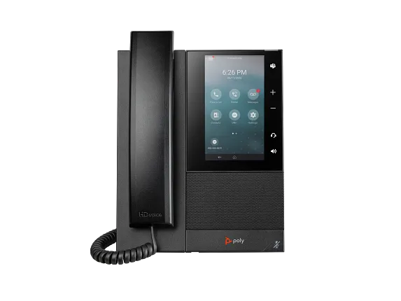Voice, Poly CCX 505 Business Media Phone with Open SIP and PoE-enabled