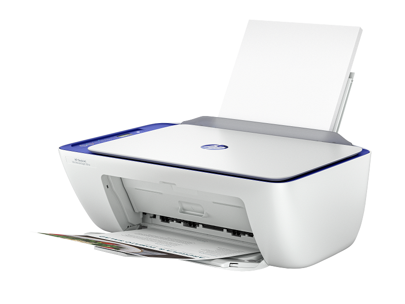 HP DeskJet Ink Advantage Ultra 4927, 4977 MoroccanBlue Catalog VisID GrayBG FrontLeft InputOutput