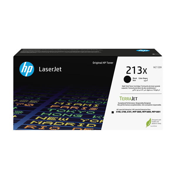 HP 213X Black High Yield Toner Cartridge W2130X W2130-00006a EMEA