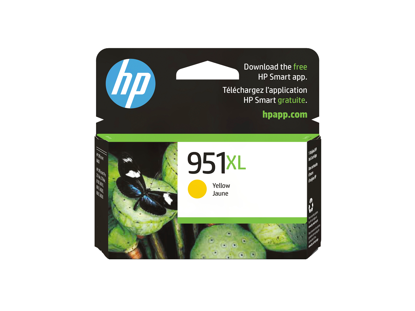 HP 951XL High Yield Yellow Original Ink Cartridge, ~1,500 pages, CN048AN#140 - Afbeelding 1 van 7