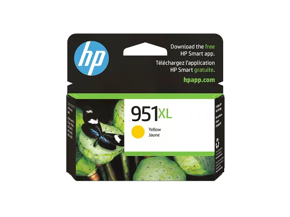 HP® 951XL High Yield Yellow Original Ink Cartridge (CN048AN#140)