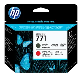 HP 771 Matte Black/Chromatic Red DesignJet Printhead, CE017A
