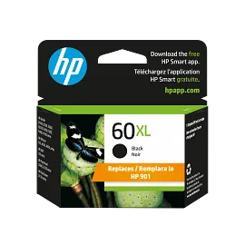 HP 60XL High Yield Black Original Ink Cartridge, CC641WN#140