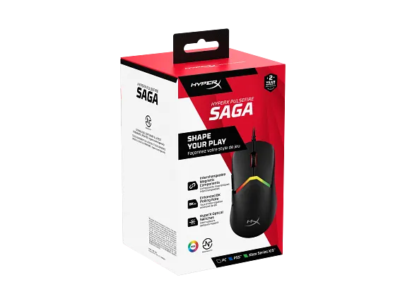 HyperX Pulsefire Saga Gaming Mouse (Black)