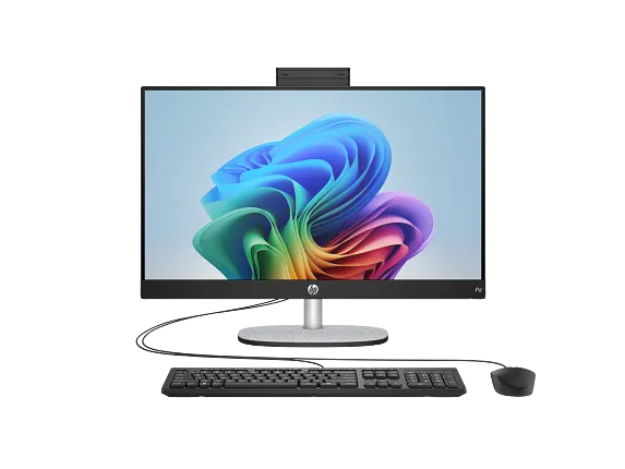 HP Home Desktop PCs, HP 23.8 inch All-in-One Desktop AI PC 24-cr2000t