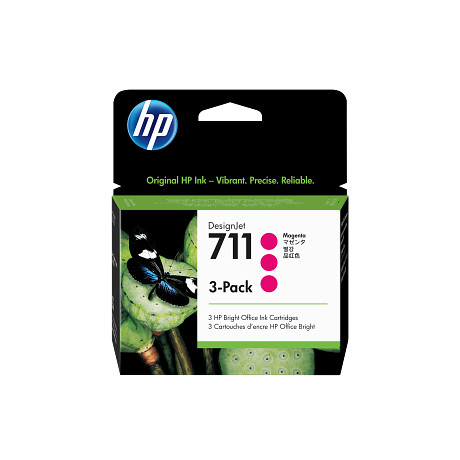 HP 711 CZ135A bíbor tintapatron eredeti tripla csomag CZ135A T120 T125 T130 T520 T525 T530 3x29 ml