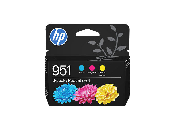 HP 951 3-pack Cyan/Magenta/Yellow Original Ink Cartridges, CR314FN#140