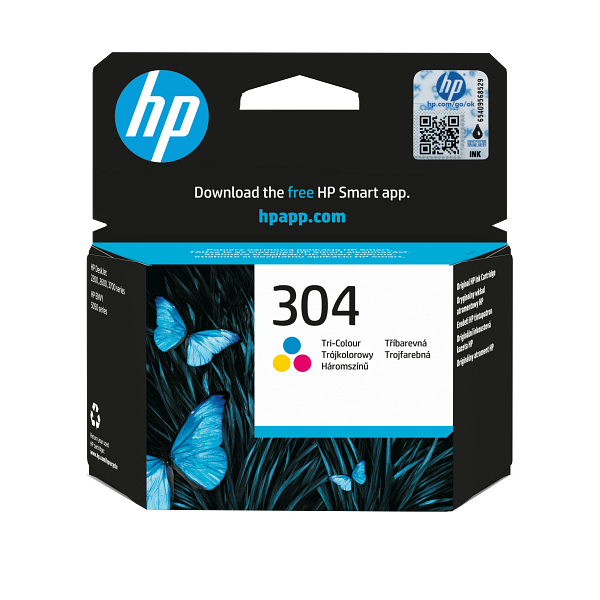 HP 304 Tri-Color Original Ink Cartridge,N9K05-80025,N9K05AE