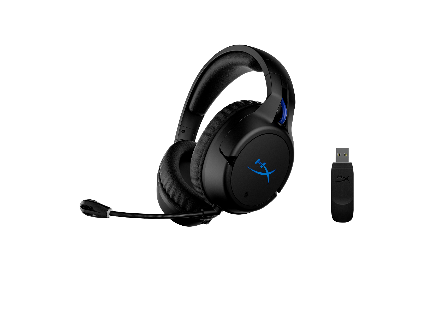 HyperX Cloud Flight - Wireless Gaming Headset - PlayStation - Black-Blue - 第 2/5 張圖片