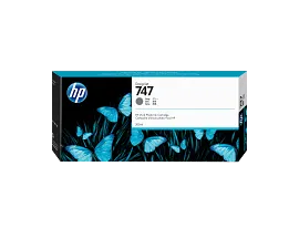 HP 747 300-ml Gray DesignJet Ink Cartridge, P2V86A