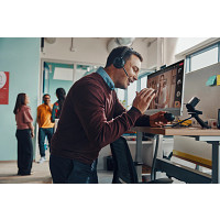 HP 9T9J4AA Poly Voyager Focus 2 Microsoft Teams Certified USB-C-C Headset +USB-C/A Adapter