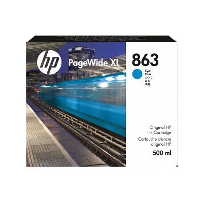 HP 863 500-ml Cyan PageWide XL Ink Cartridge