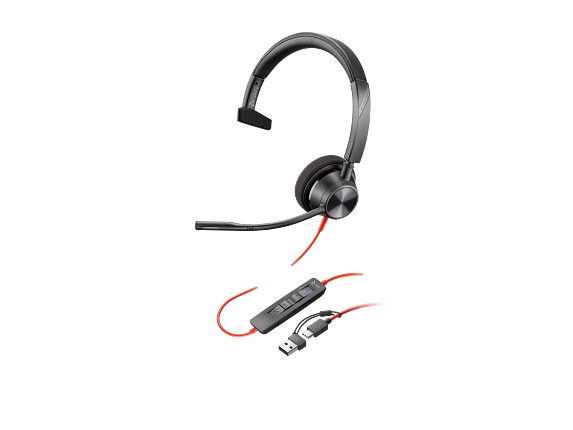 Poly Blackwire 3320 Stereo Microsoft Teams Certified USB-C Headset