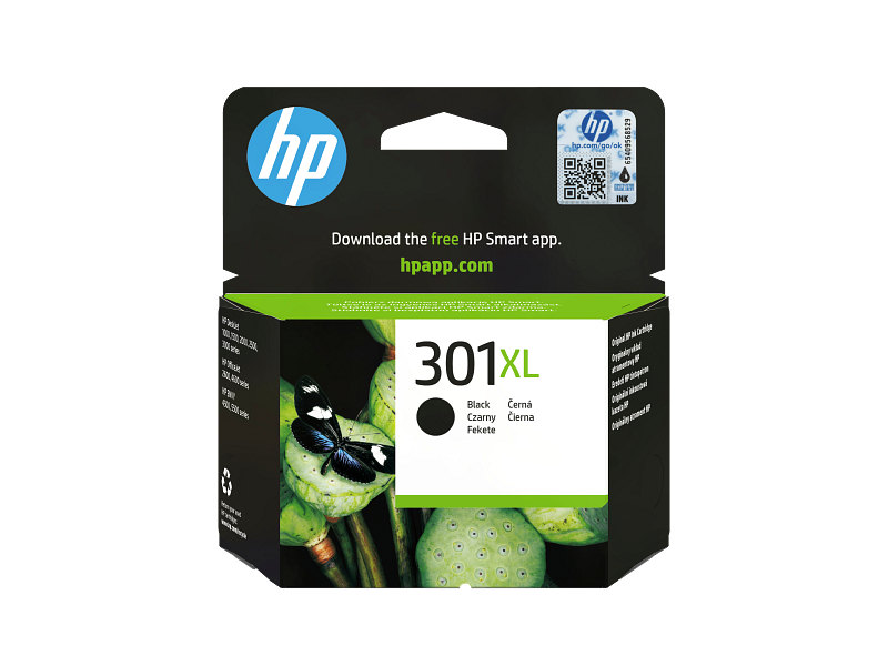 HP 301XL High Yield Black Original Ink Cartridge, CH563-80114, CH563EE