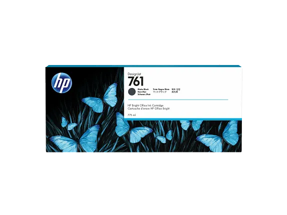 Ink Supplies, HP 761 775-ml Matte Black DesignJet Ink Cartridge, CM997A
