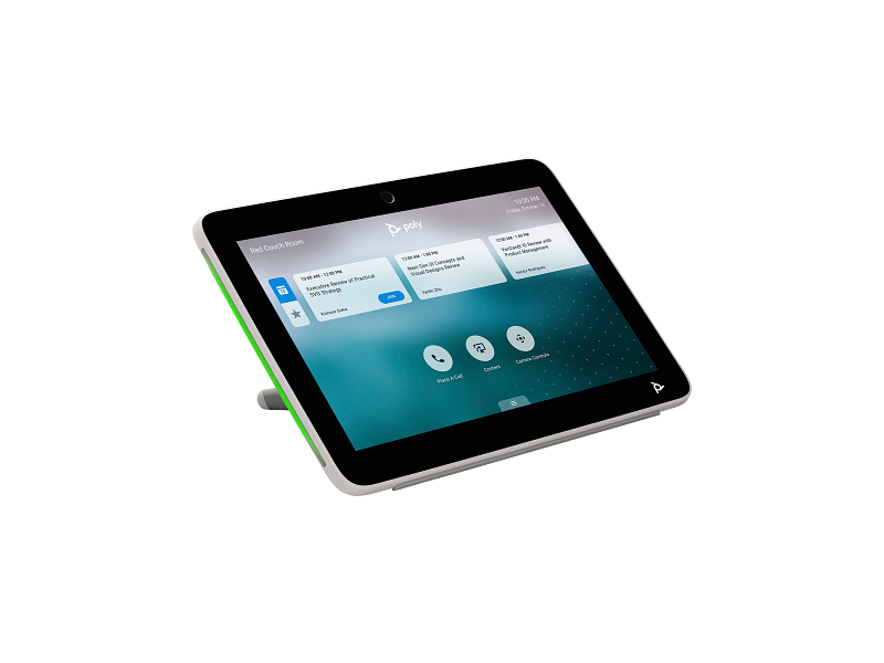 Poly TC10 White Touch Controller No Radio GSA/TAA_Product__Product Only_Right facing