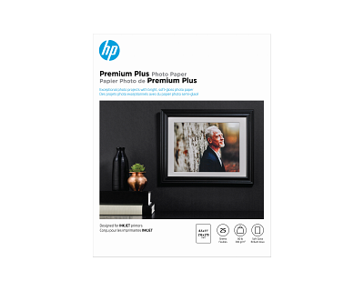 HP Premium Plus Photo Paper Satin 80 lb 8.5 x 11 in. (216 x 279 mm) 25 sheets