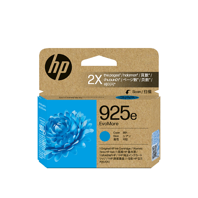 HP 925e EvoMore Cyan Original Ink Cartridge