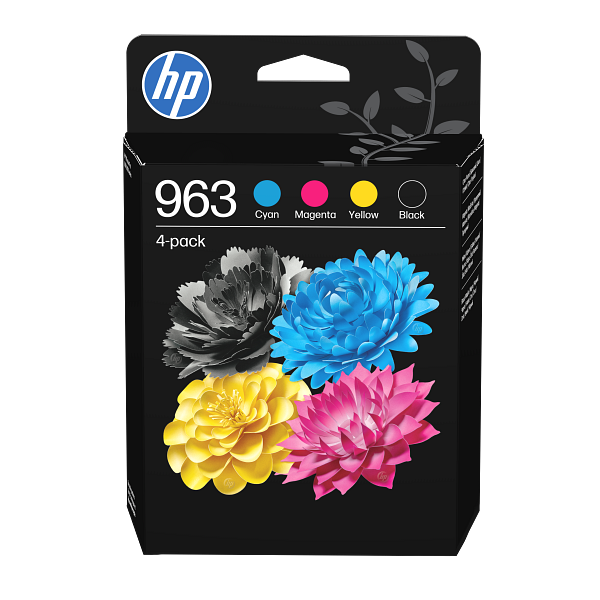 HP 963 Cyan HP 963 Magenta HP 963 Yellow HP 963 Black EMEA Ink Cartridge 4-pack 6ZC70AE #LS2