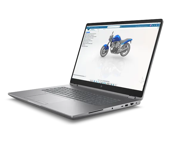 HP ZBook Fury 18 G1i açık, üç çeyrek açıdan görünüm