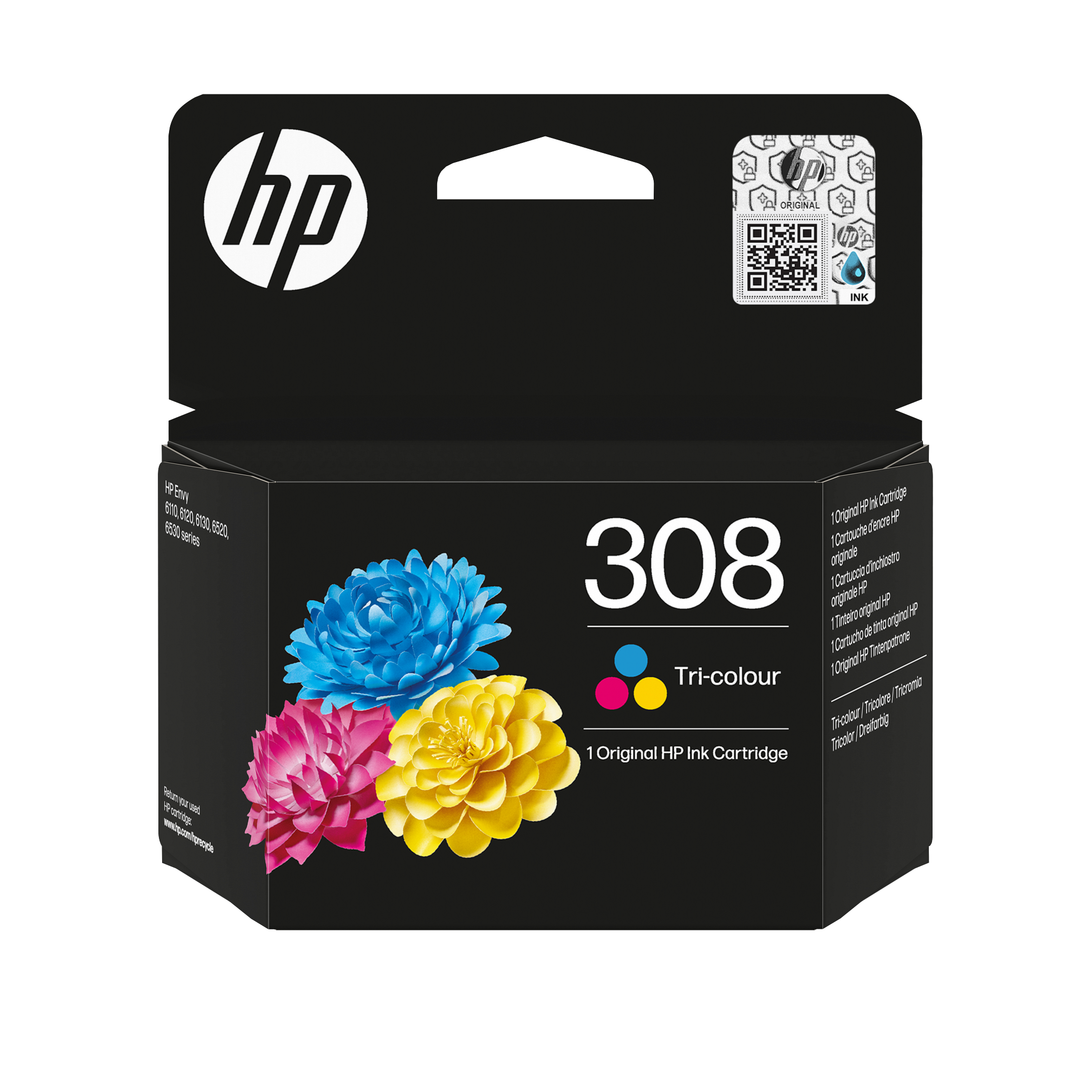 HP 308 Tri-color Original Ink Cartridge 7FP20-80010 7FP20UE