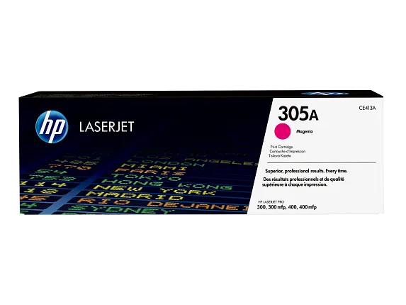 HP Laser Toner Cartridges and Kits, HP 305A Magenta Original LaserJet Toner Cartridge, CE413A