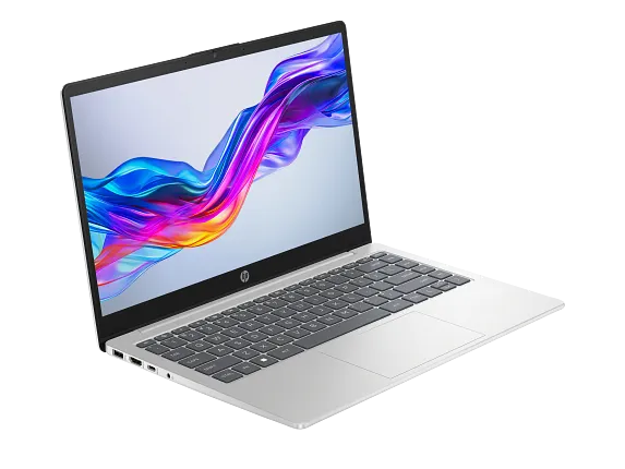 Series 3 of 3 HP Home Laptop PCs, HP Laptop 14, Windows 11 Home, 14", Intel® Core™ 5, 8GB RAM, 256GB SSD, FHD, Natural silver