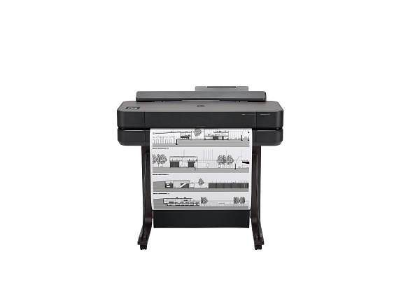 HP DesignJet T650 Large Format 36" Plotter Printer – High-Speed, CAD & Poster Printer with Auto Sheet Feeder, Media Bin & Stand and 2 year warranty