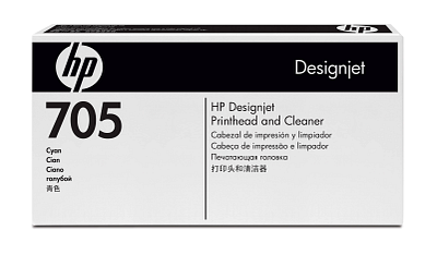 HP 705 Cyan DesignJet Printhead and Printhead Cleaner