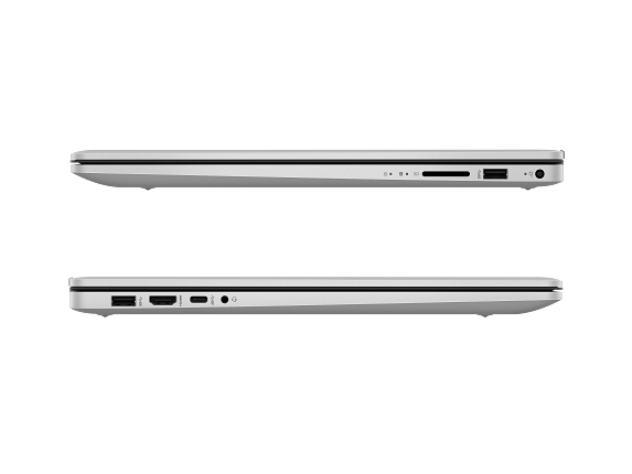 HP Laptop AI 17-cn5037nr 17.3",&nbsp;Windows 11 Home in S mode, &nbsp;Intel&reg; Core&trade; Ultra 7,&nbsp;16GB RAM,&nbsp;256GB SSD,&nbsp;FHD,&nbsp;Natural silver - Left and Right