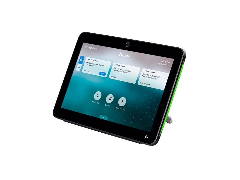 Poly TC10 Touch Controller, (Black), Warranty 2-year -875K5AA 4 Poly TC10 Black Touch Controller No Radio GSA/TAA_Product__Product Only_Left facing