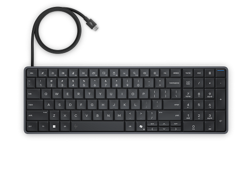 HP EliteBoard G1a Next Gen AI PC (Attached Cable) with 3 Yr Warranty & Wolf Pro Security