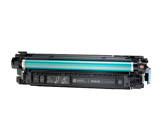 HP 508XC High Yield Original Cyan LaserJet Toner Cartridge Contractual, left view