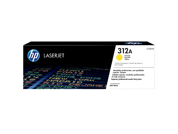 HP Laser Toner Cartridges and Kits, HP 312A Yellow Original LaserJet Toner Cartridge, CF382A