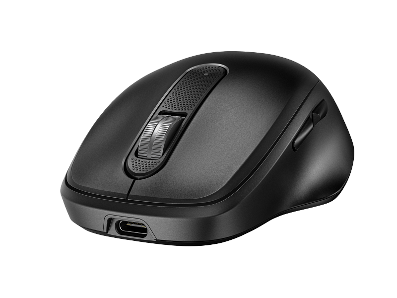 24C2-HP-725-Multi-Device-Rechargeable-Wireless-Mouse-JetBlack-CoreSet-FrontLeft-WhiteBG
