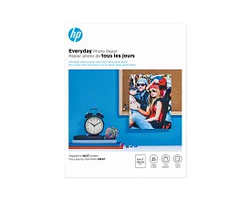 HP Everyday Photo Paper, Glossy, 52 lb, 8.5 x 11 in. (216 x 279 mm), 25 sheets Q5498A