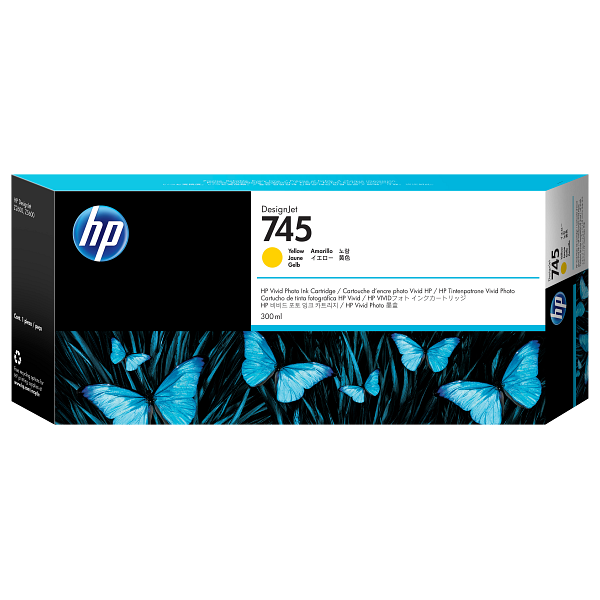 HP 745 300-ml DesignJet Yellow Ink Cartridge