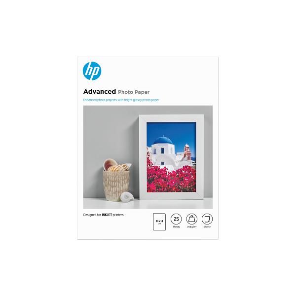 HP Advanced Photo Paper, Glossy, FSC, 13x18 cm, 25 shts, Q8696A Q8696-00006