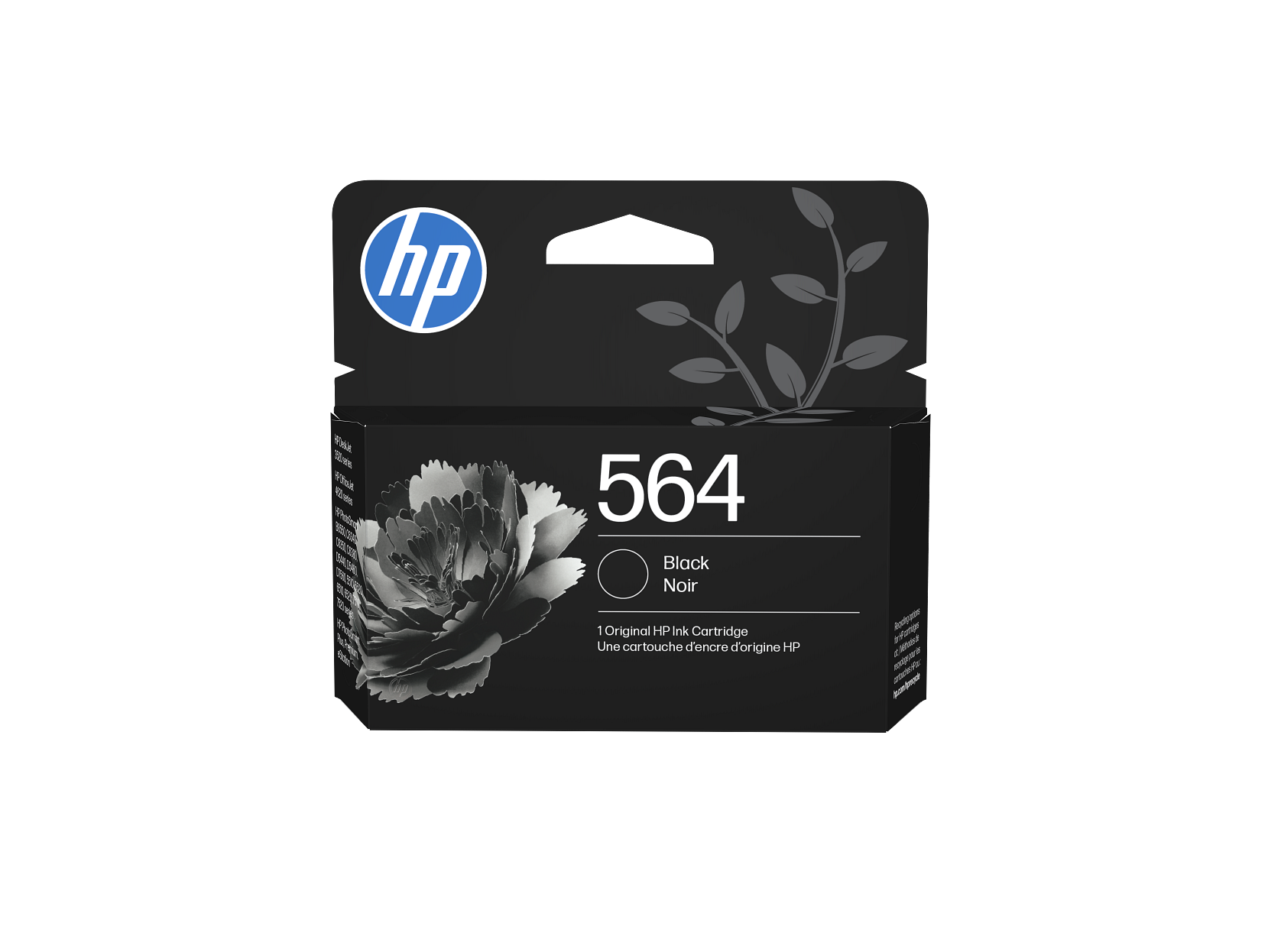 HP 564 Black Original Ink Cartridge, ~250 pages, CB316WN#140 - Picture 1 of 8