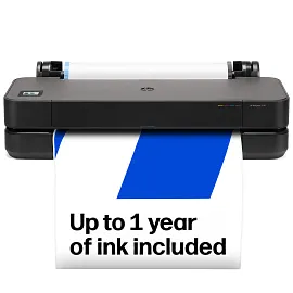 HP DesignJet T210 24” Large Format Poster Printer & Plotter, Up to 1 Year of Ink Included, Easy Click to Print Posters with Professional Quality