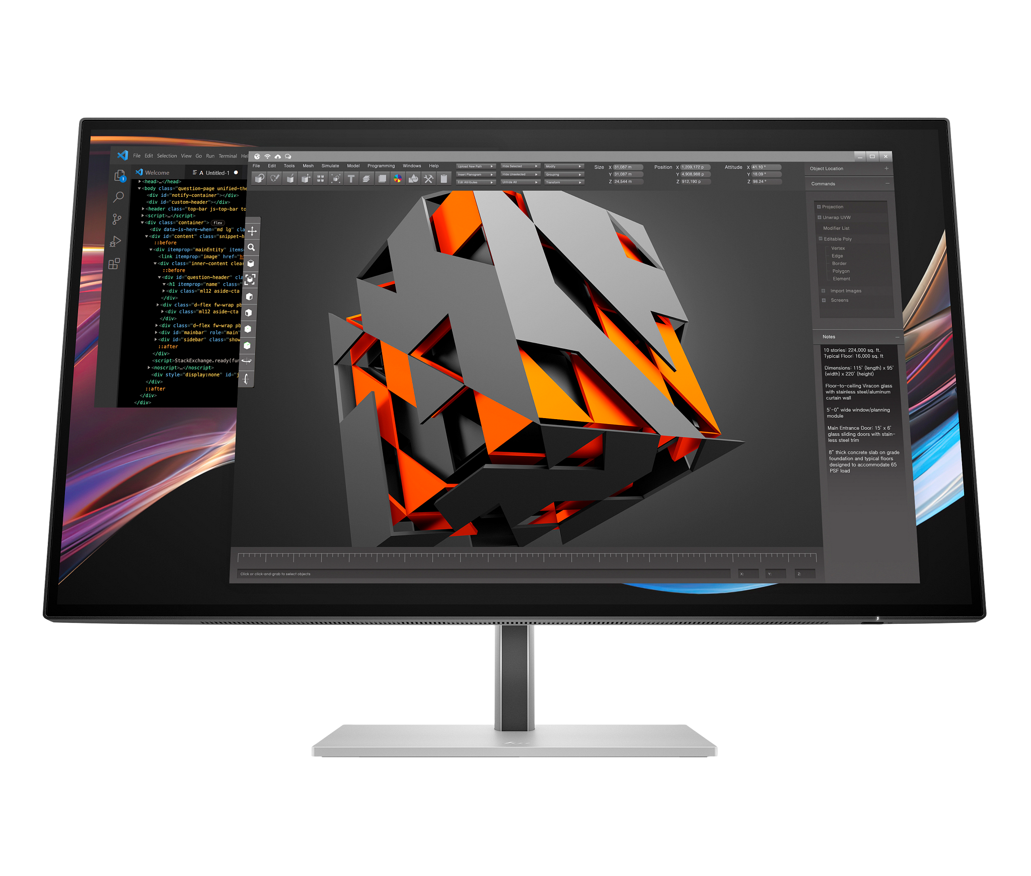 HP Series 7 Pro 23.8 inch FHD Monitor - 724pf | HP® Middle East