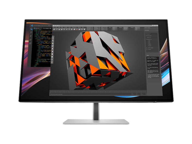 HP Series 7 Pro 27 4K Thunderbolt 4 Monitor - 727pk PikeSilver CoreSet Front WhiteBg