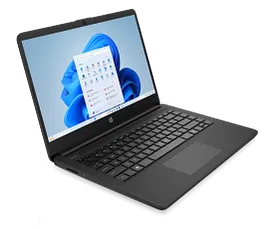 HP Laptop 14-dq6017nr 14", Windows 11 Home in S mode, Intel® N-series, 4GB RAM, 64GB eMMC, HD, Jet black
