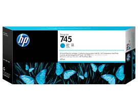 HP 745 300-ml DesignJet Cyan Ink Cartridge, F9K03A