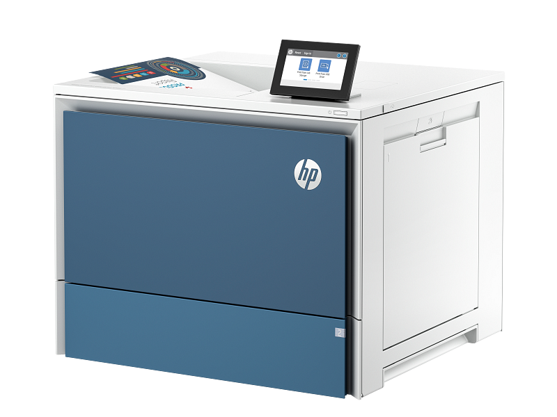 HP Color LaserJet Enterprise 5700dn Transactional AtmosphereBlue Catalog FrontLeftOutput