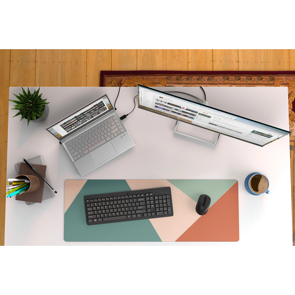 21C1 HP M27fd FHD HPPavilion x360 14 Convertible HP930 Creator Wireless HP330 Wireless Mouse and Keyboard Combination Shot 7