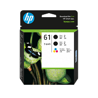 HP 61 3-pack Black/Tri-color Original Ink Cartridges