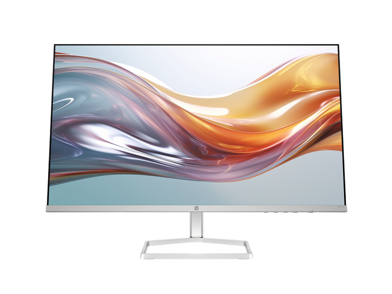 24C1 HP Series 5 27inch FHD White Monitor 527sw JetBlack ScreenSH CoreSet Front WhiteBg
